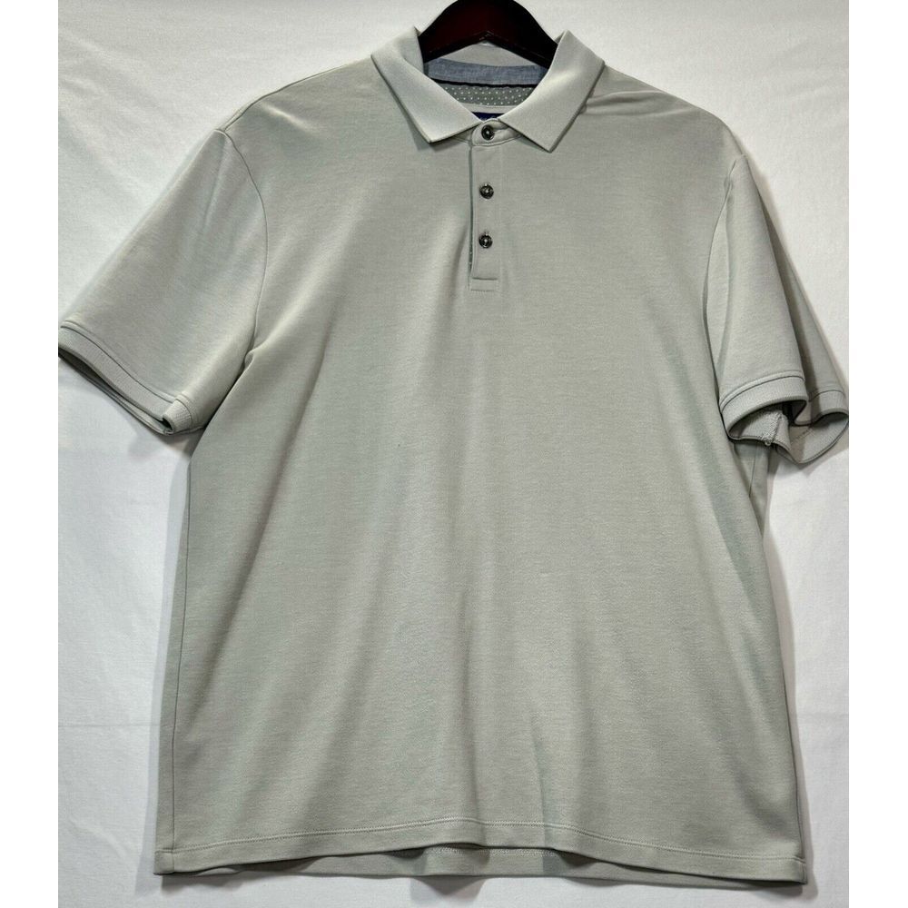 English Laundry Mens Polo Shirt Gray Short Sleeve Sz XL